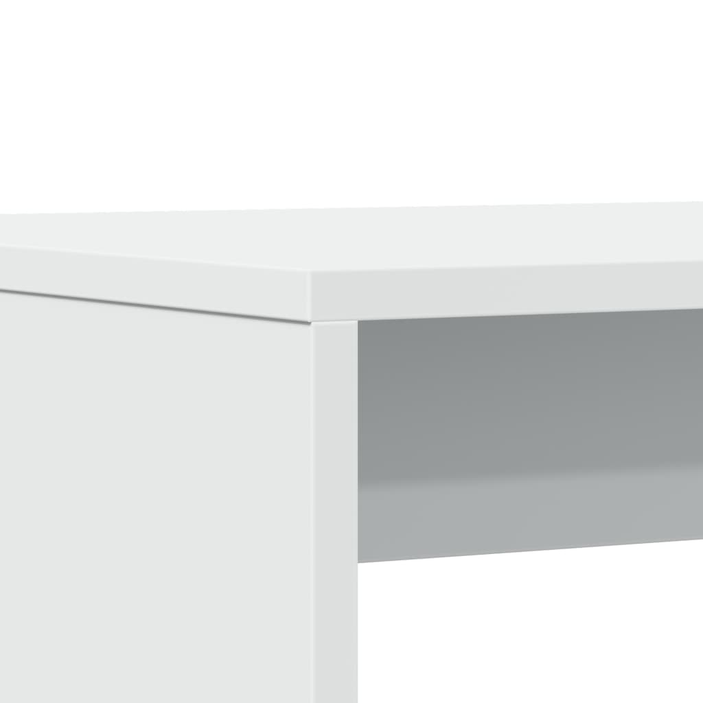vidaXL 3 Piece Dining Table and Bench set White Engineered Wood
