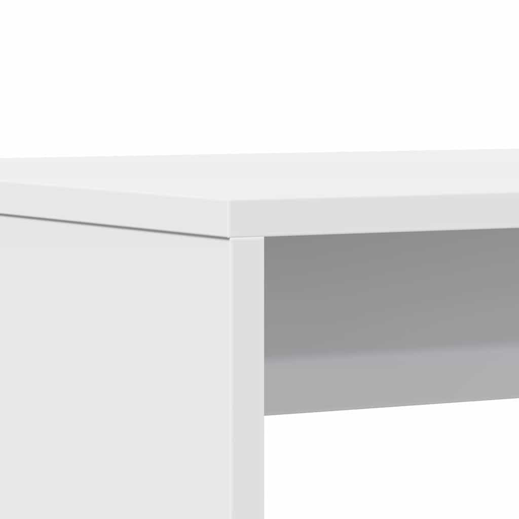 vidaXL 3 Piece Dining Table and Bench set White Engineered Wood
