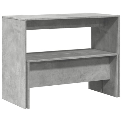vidaXL 3 Piece Dining Table&Bench set Concrete Grey Engineered Wood