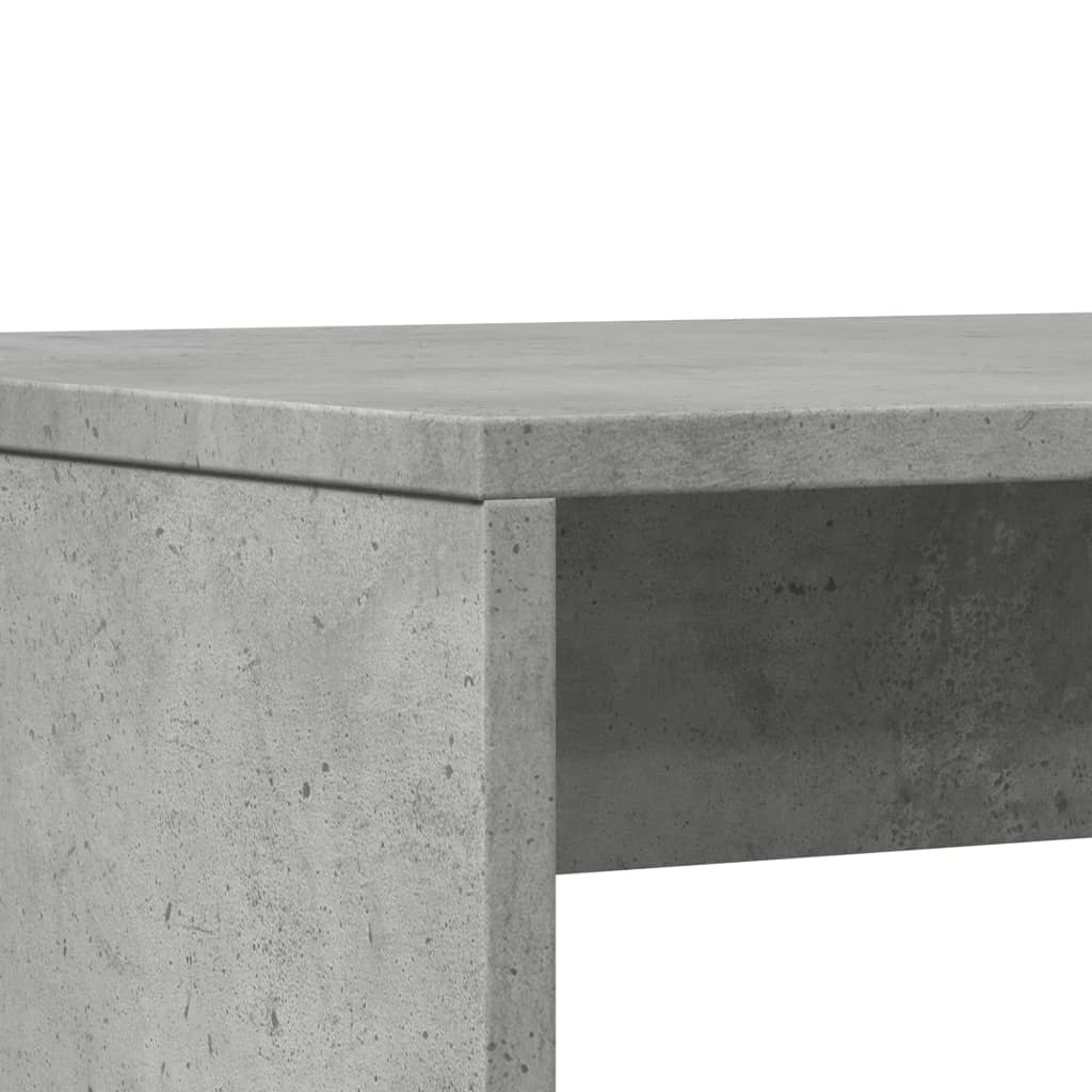 vidaXL 3 Piece Dining Table and Bench set Concrete Grey Engineered Wood