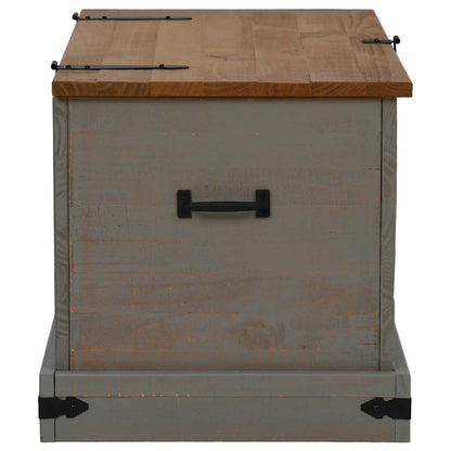 vidaXL Storage Chest HALDEN Grey 91x48x47 cm Solid Wood Pine