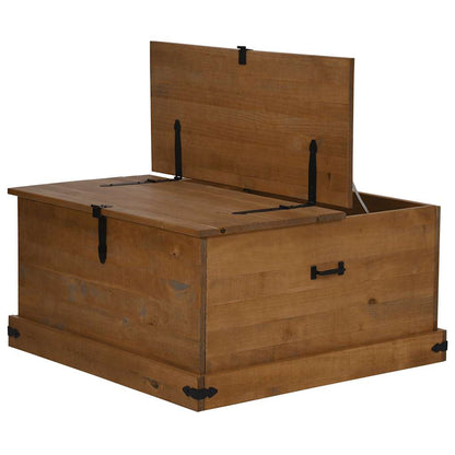 vidaXL Storage Chest HALDEN 91x91x47 cm Solid Wood Pine