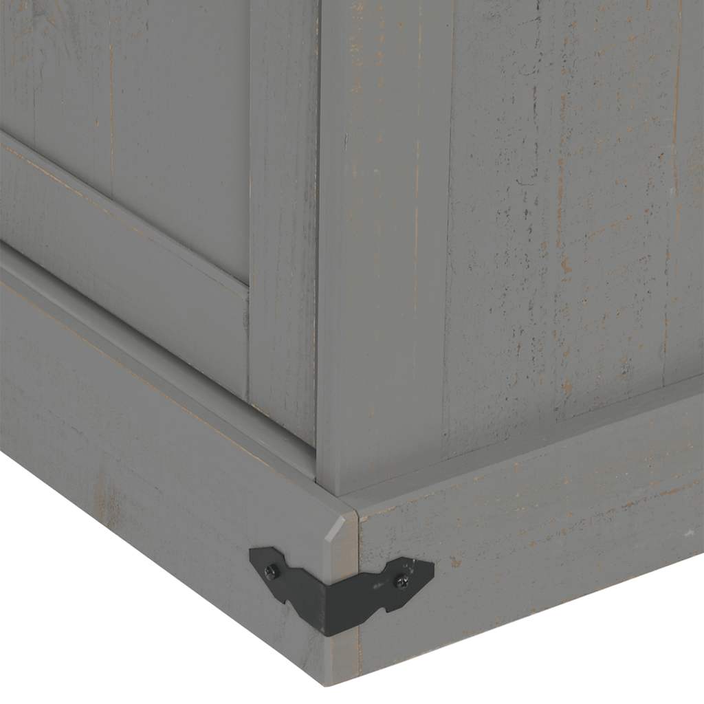 vidaXL TV Cabinet HALDEN 2 Sliding Doors Grey 150x40x60 cm Solid Wood
