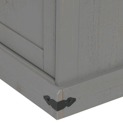 vidaXL TV Cabinet HALDEN 2 Sliding Doors Grey 150x40x60 cm Solid Wood