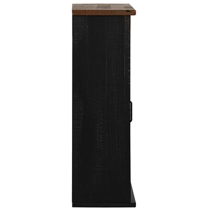 vidaXL Hanging Cabinet HALDEN with Sliding Door Black 49x22,5x70 cm Pine