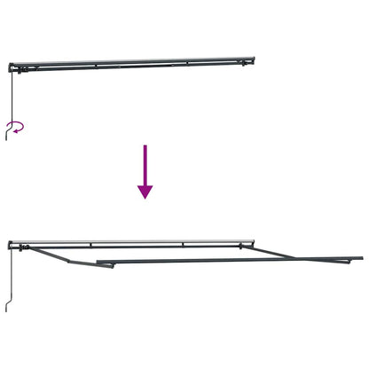 vidaXL Manual Retractable Awning Burgundy 400x300 cm