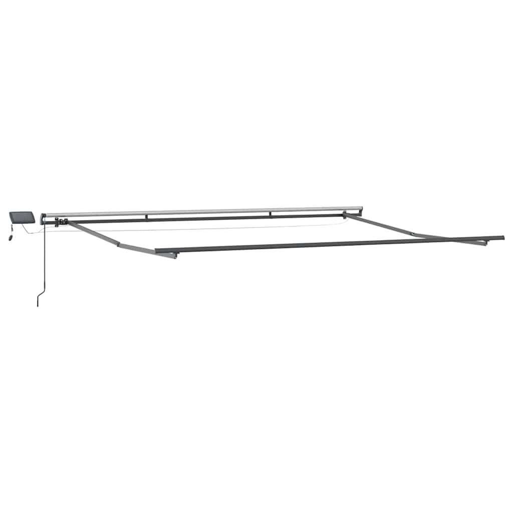 vidaXL Manual Retractable Awning with LEDs Burgundy 400x300 cm
