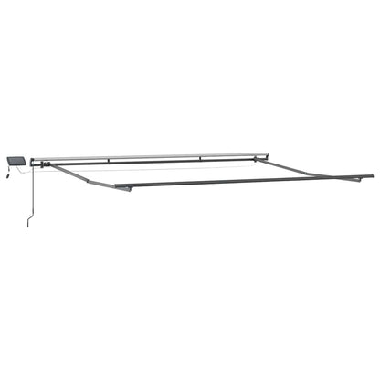vidaXL Manual Retractable Awning with LEDs Burgundy 400x300 cm