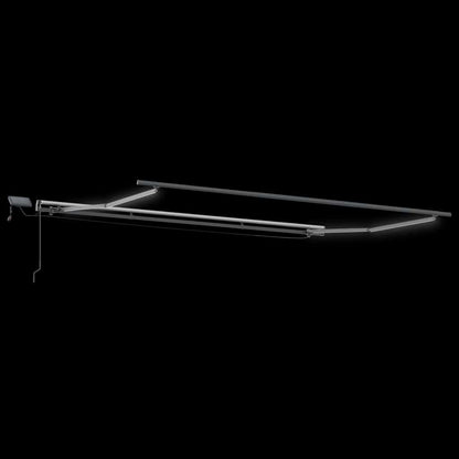 vidaXL Manual Retractable Awning with LEDs Burgundy 400x300 cm
