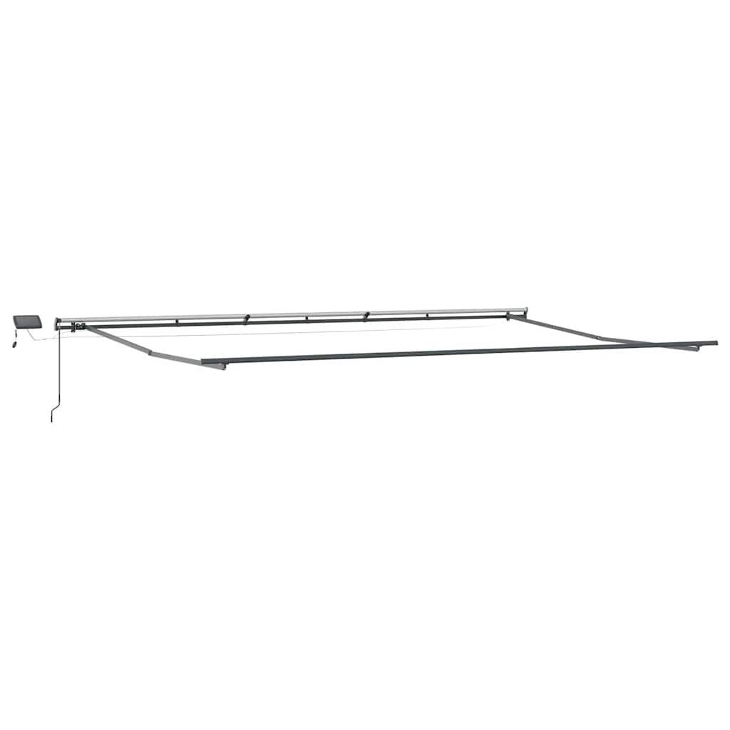 vidaXL Manual Retractable Awning with LEDs Burgundy 600x300 cm