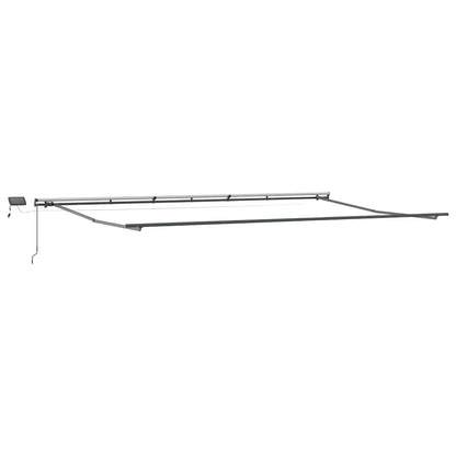 vidaXL Manual Retractable Awning with LEDs Burgundy 600x300 cm