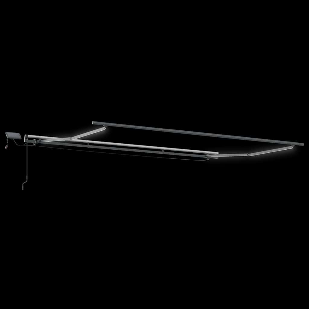 vidaXL Manual Retractable Awning with LEDs Burgundy 600x300 cm