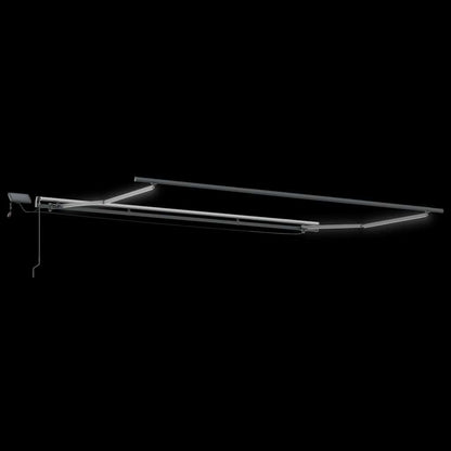 vidaXL Manual Retractable Awning with LEDs Burgundy 600x300 cm