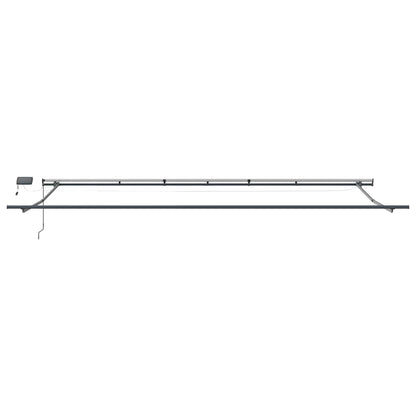 vidaXL Manual Retractable Awning with LEDs Burgundy 600x300 cm
