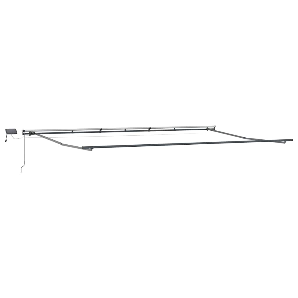 vidaXL Manual Retractable Awning with LEDs Brown 600x300 cm