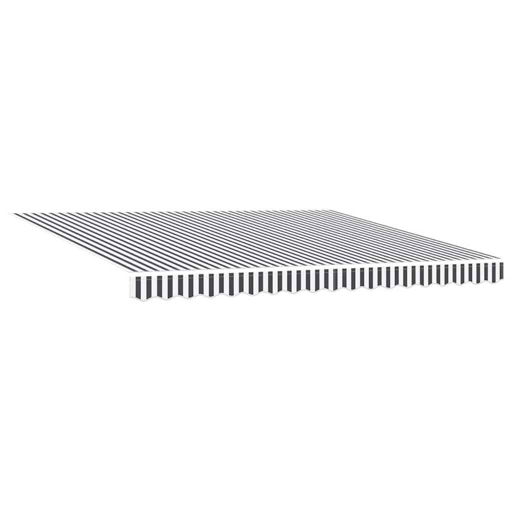 vidaXL Manual Retractable Awning Anthracite and White 400x300 cm