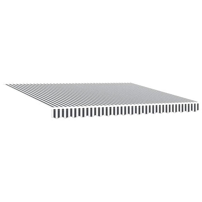 vidaXL Manual Retractable Awning Anthracite and White 400x300 cm