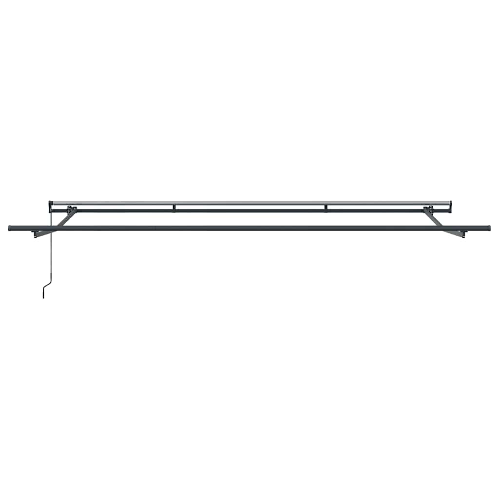 vidaXL Manual Retractable Awning Anthracite and White 400x300 cm