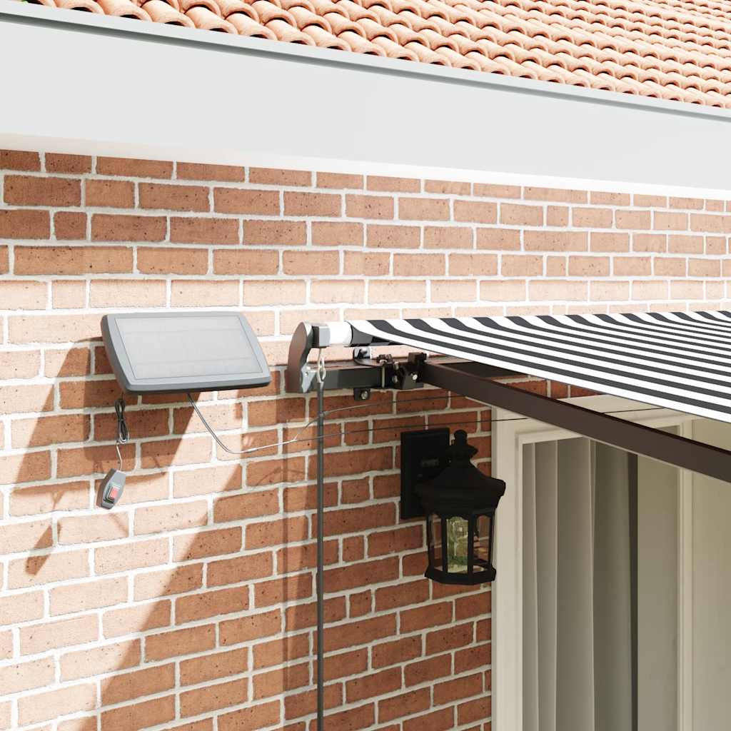 vidaXL Manual Retractable Awning with LEDs Anthracite&White 400x300 cm