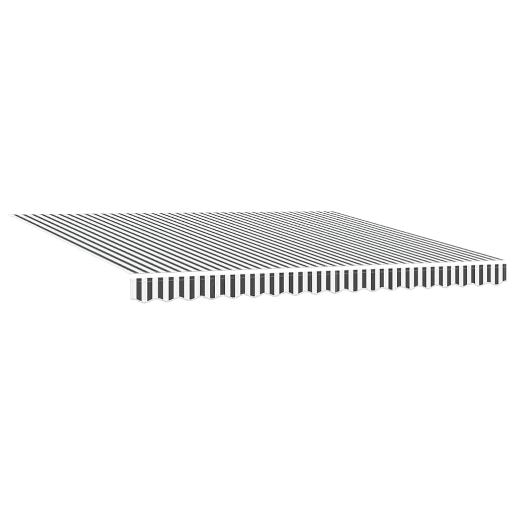 vidaXL Manual Retractable Awning with LEDs Anthracite&White 400x300 cm