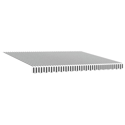 vidaXL Manual Retractable Awning with LEDs Anthracite&White 400x300 cm