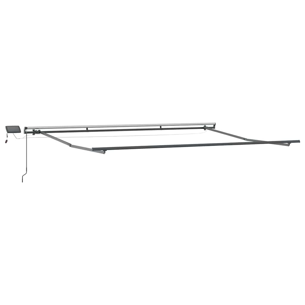 vidaXL Manual Retractable Awning with LEDs Anthracite&White 400x300 cm