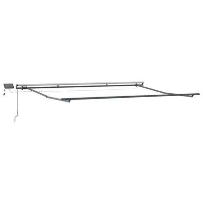 vidaXL Manual Retractable Awning with LEDs Anthracite&White 400x300 cm
