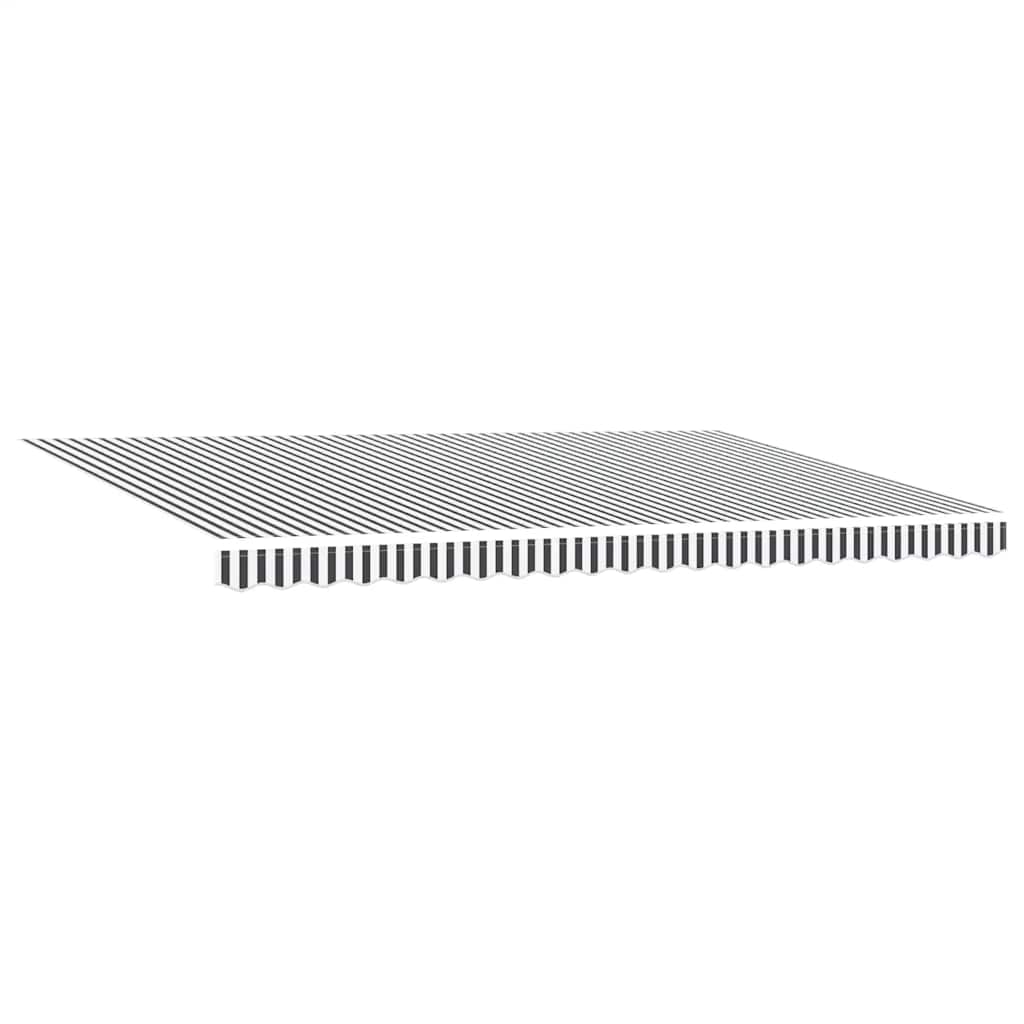 vidaXL Manual Retractable Awning Anthracite and White 500x300 cm