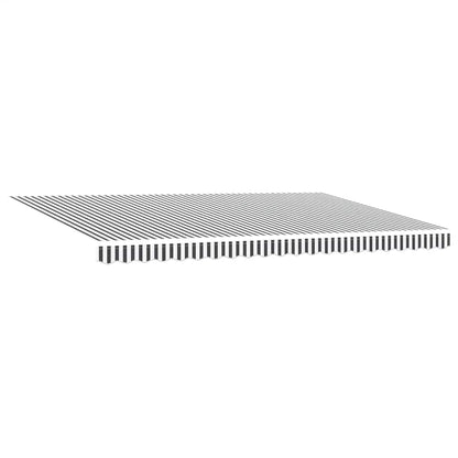 vidaXL Manual Retractable Awning Anthracite and White 500x300 cm
