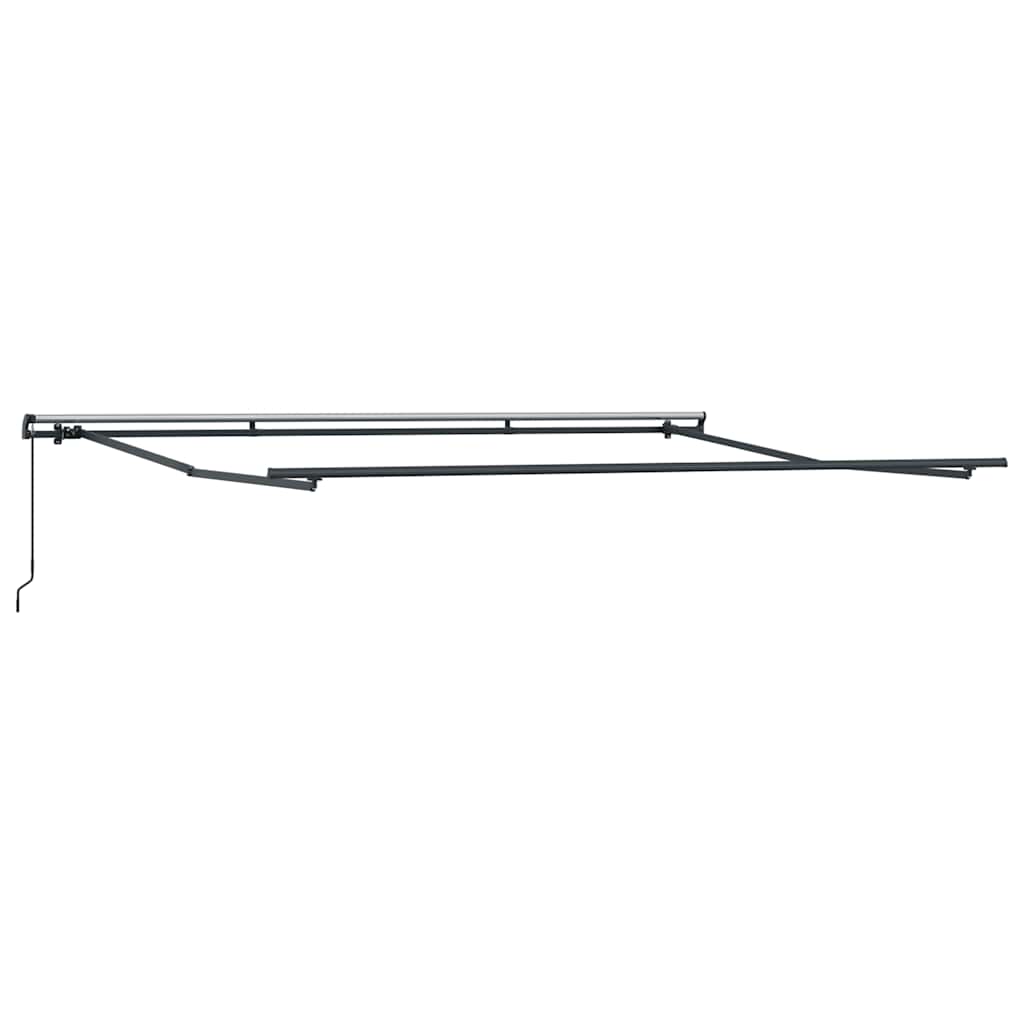 vidaXL Manual Retractable Awning Anthracite and White 500x300 cm