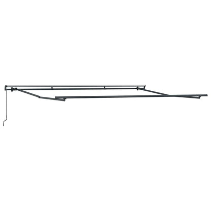 vidaXL Manual Retractable Awning Anthracite and White 500x300 cm
