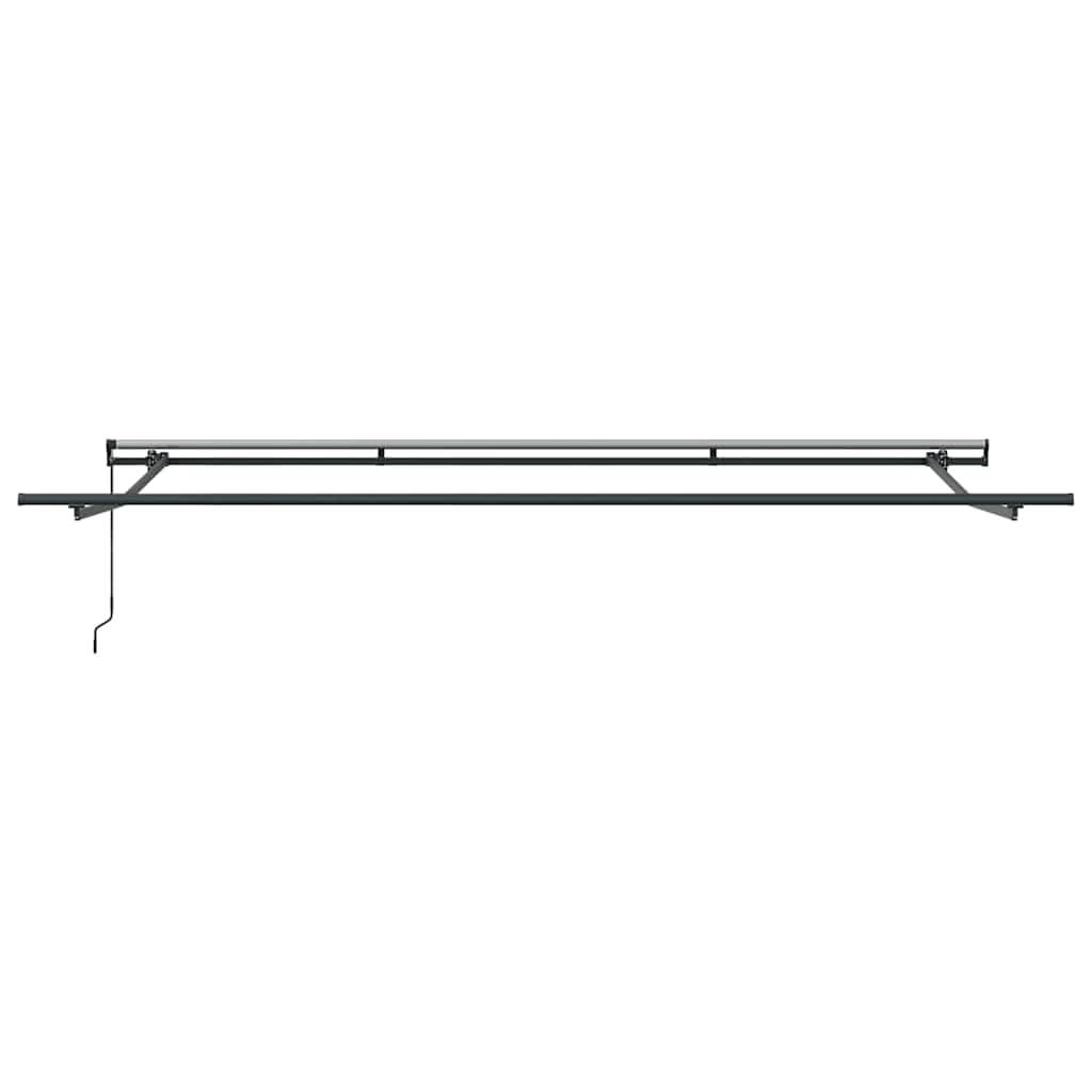 vidaXL Manual Retractable Awning Anthracite and White 500x300 cm