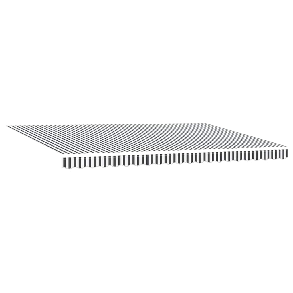 vidaXL Manual Retractable Awning with LEDs Anthracite&White 500x300 cm