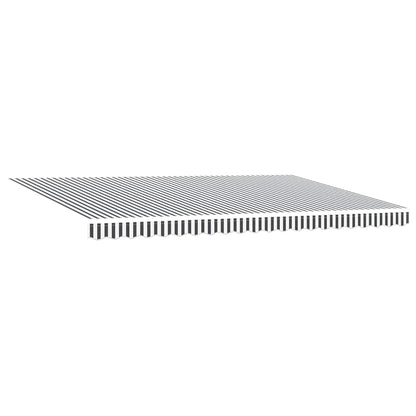 vidaXL Manual Retractable Awning with LEDs Anthracite&White 500x300 cm