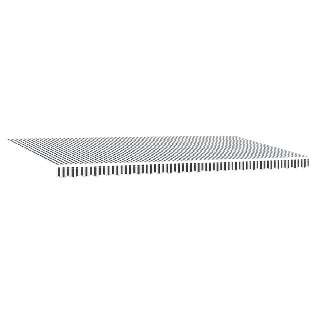 vidaXL Manual Retractable Awning with LEDs Anthracite&White 600x300 cm