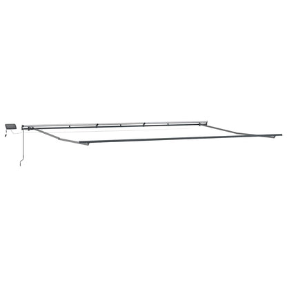 vidaXL Manual Retractable Awning with LEDs Anthracite&White 600x300 cm