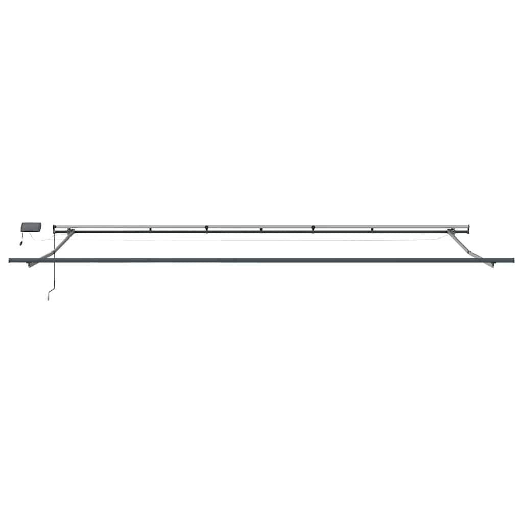 vidaXL Manual Retractable Awning with LEDs Anthracite&White 600x300 cm