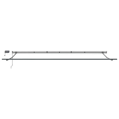 vidaXL Manual Retractable Awning with LEDs Anthracite&White 600x300 cm