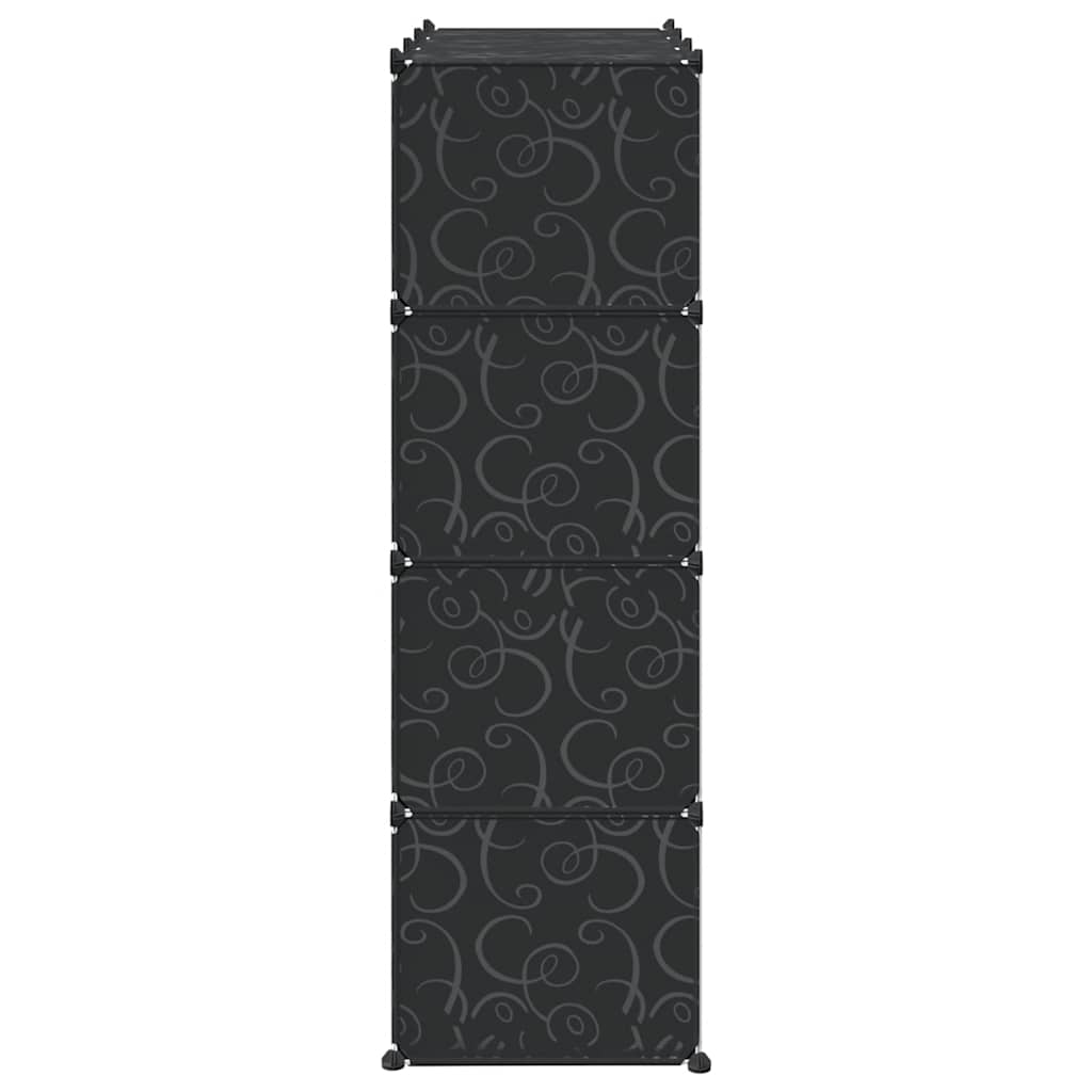 vidaXL Storage Cube Organiser with 12 Cubes and Hanging Rods PP
