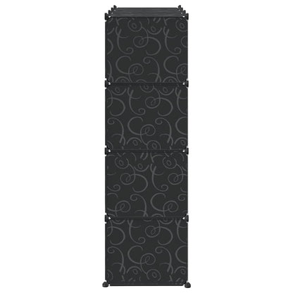 vidaXL Storage Cube Organiser with 12 Cubes and Hanging Rods PP