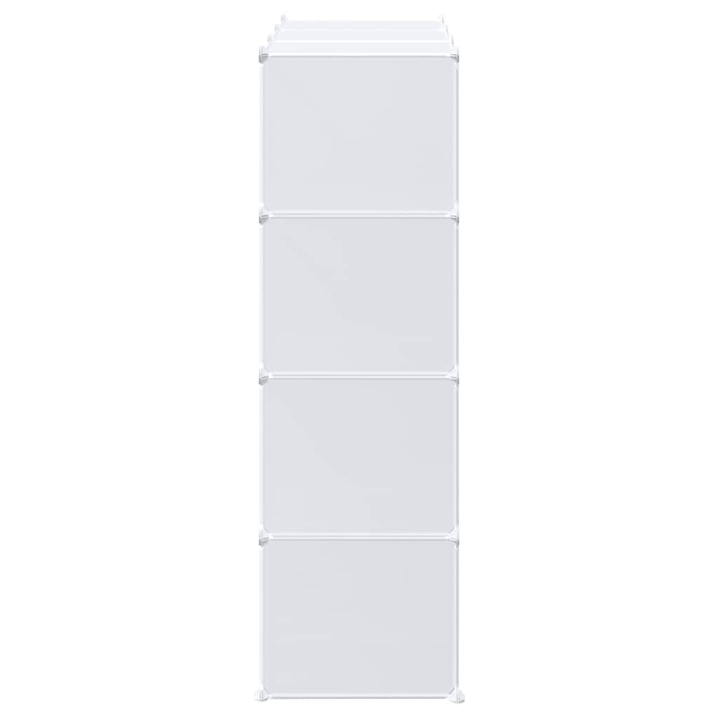 vidaXL Storage Cube Organiser with 12 Cubes and Hanging Rods PP