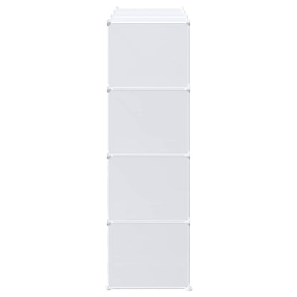 vidaXL Storage Cube Organiser with 12 Cubes and Hanging Rods PP
