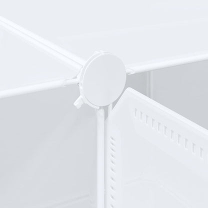 vidaXL Storage Cube Organiser with 12 Cubes and Hanging Rods PP