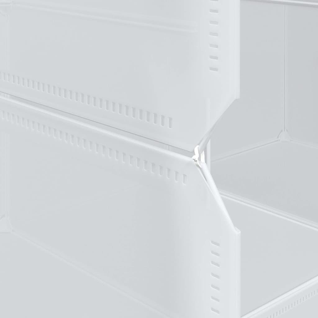vidaXL Storage Cube Organiser with 12 Cubes and Hanging Rods PP