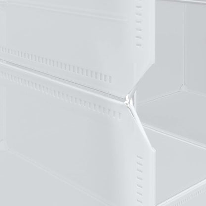 vidaXL Storage Cube Organiser with 12 Cubes and Hanging Rods PP