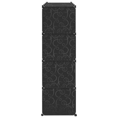 vidaXL Storage Cube Organiser with 16 Cubes and Hanging Rods PP