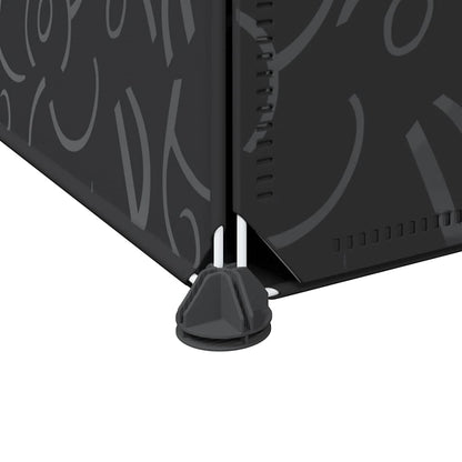 vidaXL Storage Cube Organiser with 16 Cubes and Hanging Rods PP
