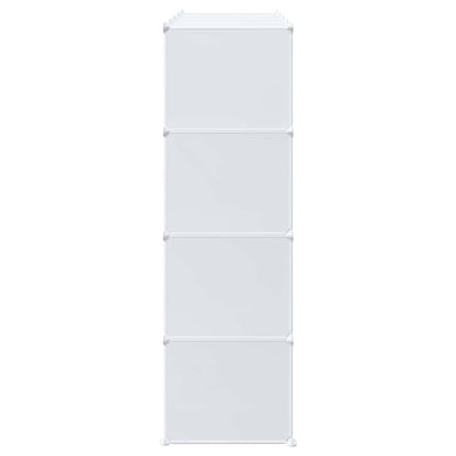 vidaXL Storage Cube Organiser with 16 Cubes and Hanging Rods PP