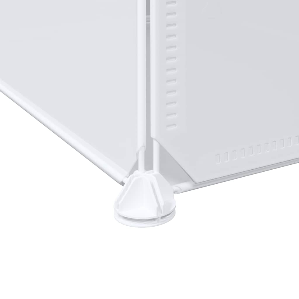 vidaXL Storage Cube Organiser with 16 Cubes and Hanging Rods PP
