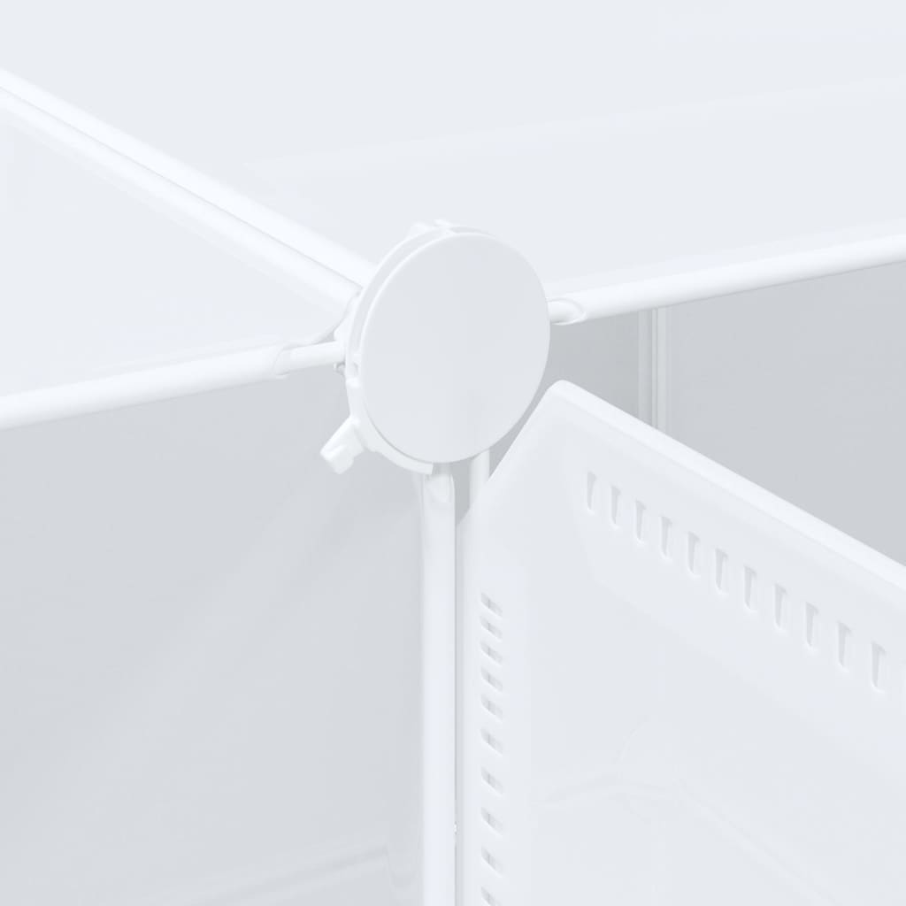 vidaXL Storage Cube Organiser with 16 Cubes and Hanging Rods PP